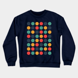 Spots and Dots in blue green red and yellow Crewneck Sweatshirt